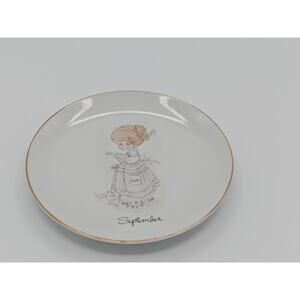 Precious Moments September Plate Enesco Japan 1983 Jonathan David Poem Art Dish
